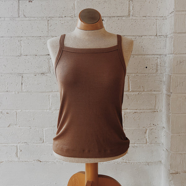 High Neck Ribbed Cami