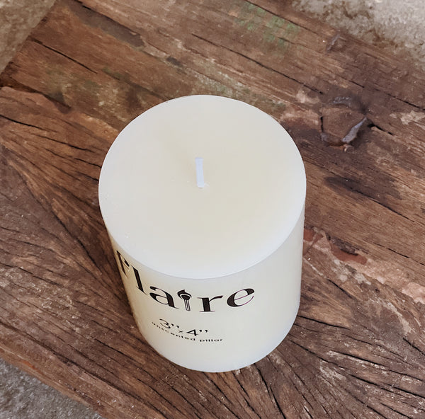 Unscented Pillar Candle