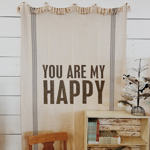 "You Are My Happy" Throw