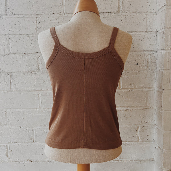 High Neck Ribbed Cami