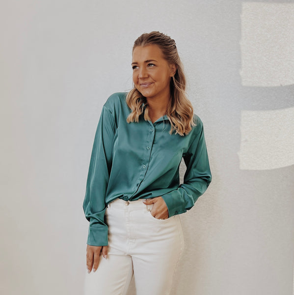 Satin Button Down Shirt