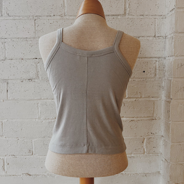 High Neck Ribbed Cami