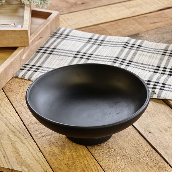 Mango Wood Footed Bowl