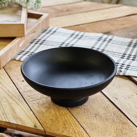 Mango Wood Footed Bowl