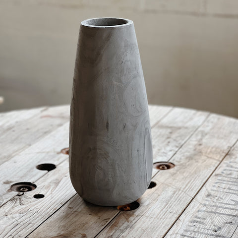 Paulownia Wood Vase with Grey Wash