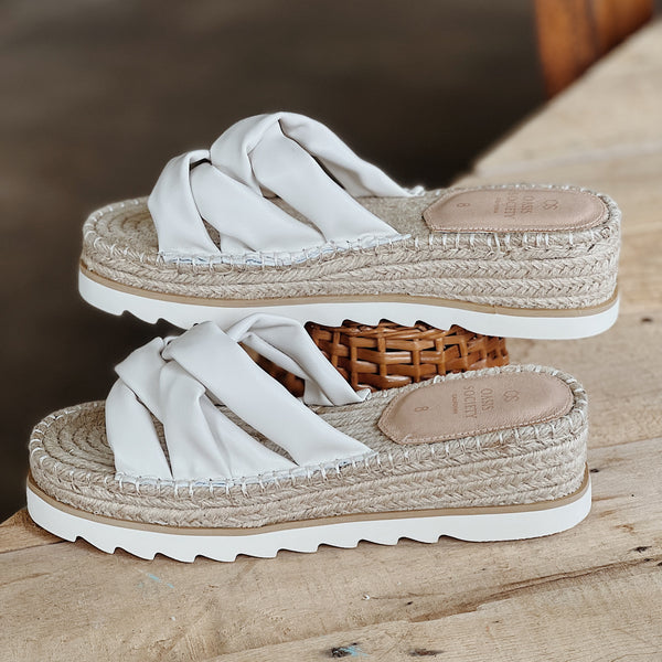 Woven Platform Sandals | Cream
