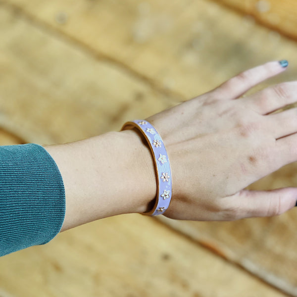 Floral Enamel Cuff Bracelet