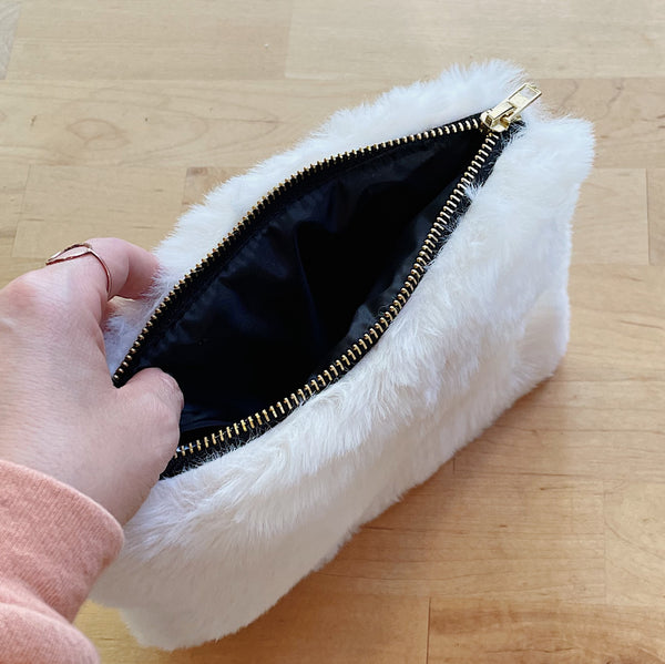 Faux Fur Zip Pouch