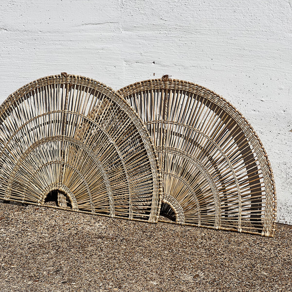Hand-Woven Fan Shaped Wall Decor