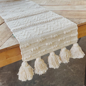 Table Runner | Textured & Tassels