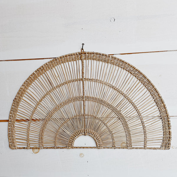 Hand-Woven Fan Shaped Wall Decor
