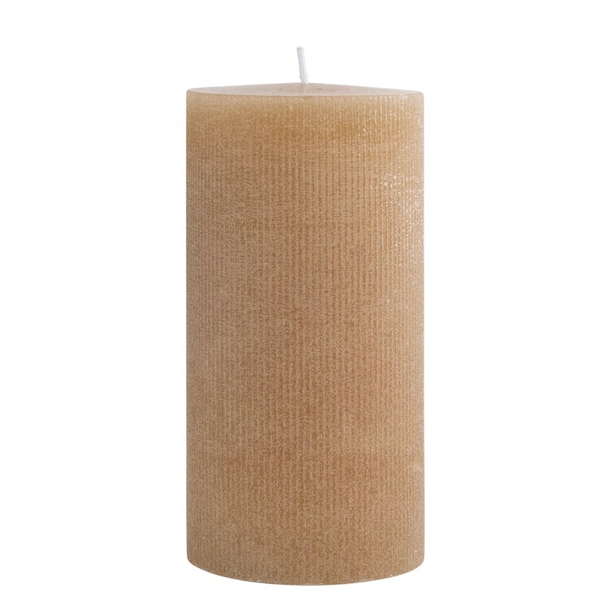 Unscented Pleated Pillar Candle