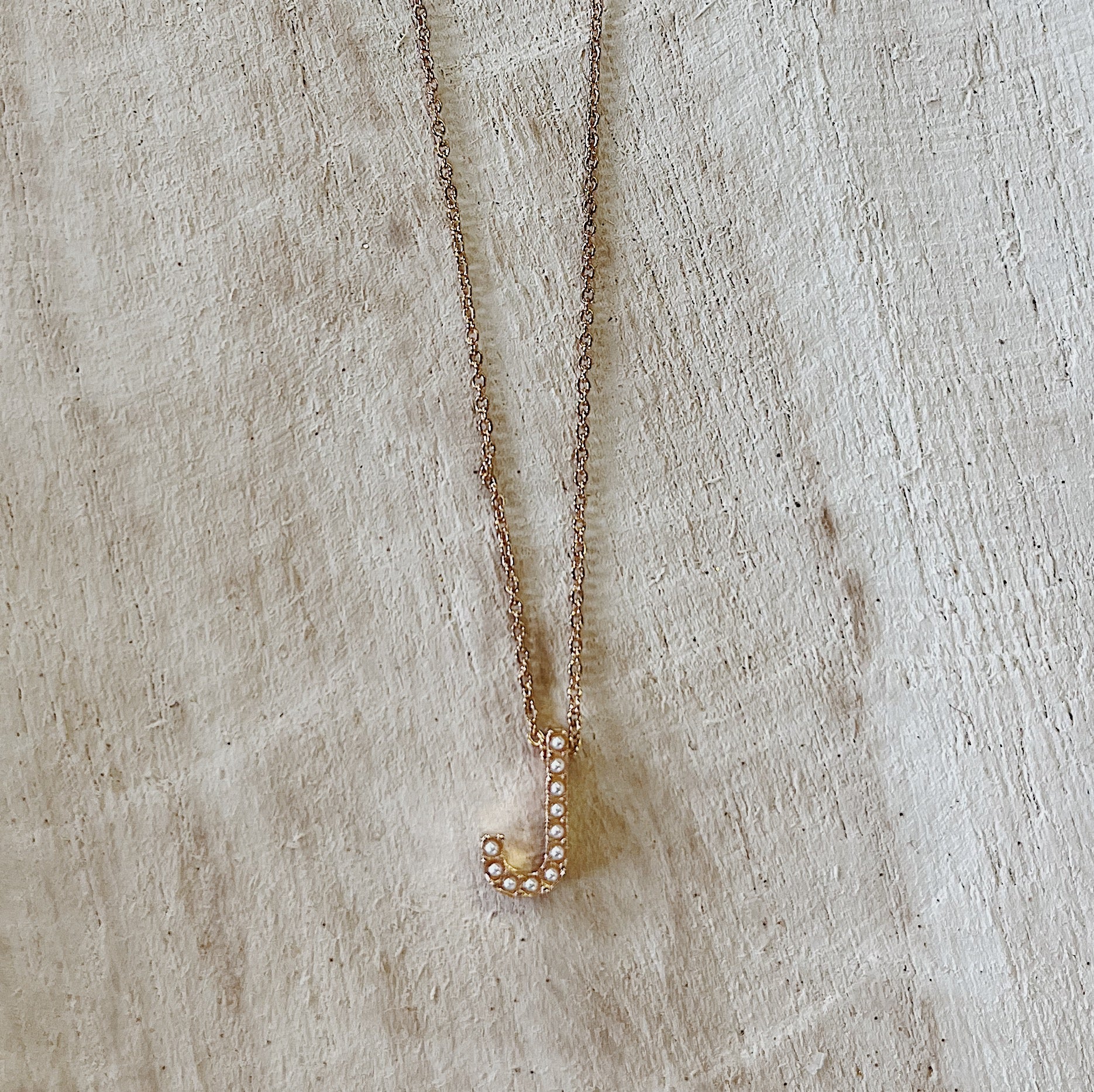 Initial Pearl Pendant Necklace