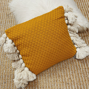 Pillow | Mustard Tassel