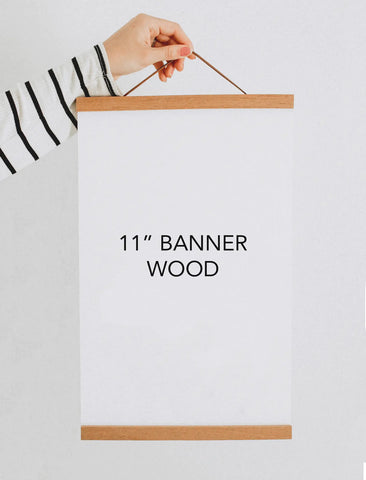 Magnetic Wood Banner | 11"