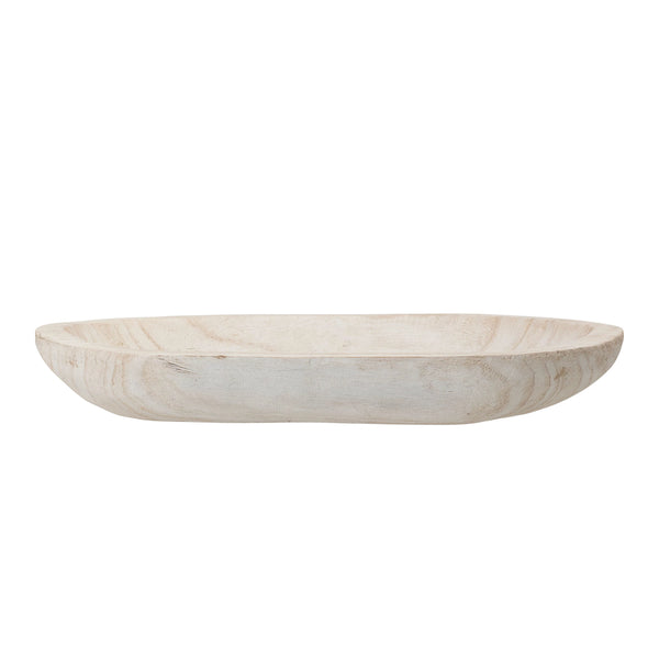 Whitewashed Wood Bowl